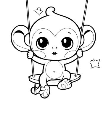 coloriage singe