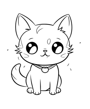 coloriage petit chaton mignon
