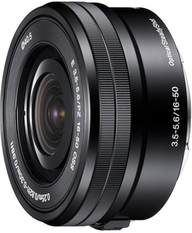 a Sony SELP1650 lens