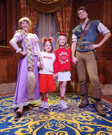 Kids at a character Meet and Greet at Disney World