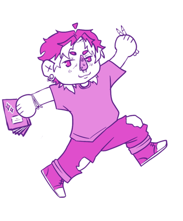 stylized self portrait of Flo