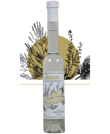 Bouteille d'absinthe Celle du docteur 54% du val de travers