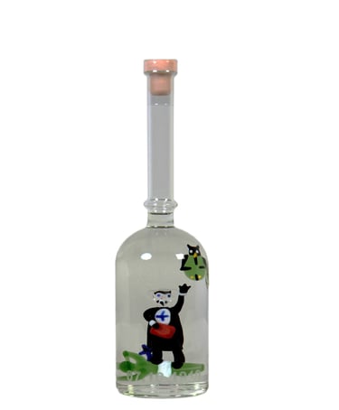 Bouteille Interdiction de l'absintherie Celle à Guilloud du Vale de travers - 50cl.