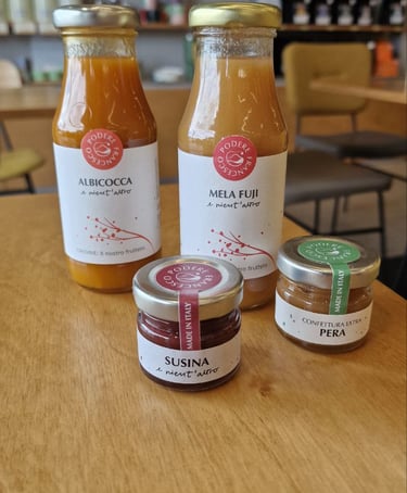 Succhi di frutta e marmellate solo frutta no zucchero Podere Francesco