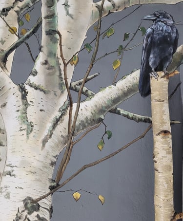 Álvaro Fernández Sáez Wandmalerei Birkenwald