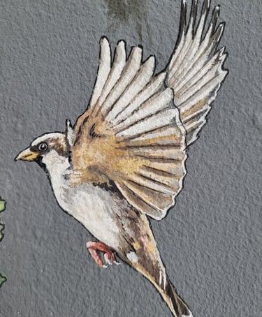 Álvaro Fernández Sáez Wandmalerei Birkenwald