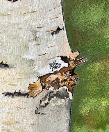 Álvaro Fernández Sáez Wandmalerei Birkenwald