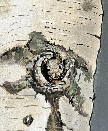 Álvaro Fernández Sáez Wandmalerei Birkenwald