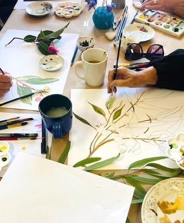 art workshop in progress