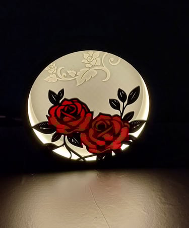 LAMPADA AD ANELLO ROSE