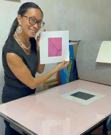 Grabado Class end project from a Vibrant Spanish Student at Enrique Gijón studio