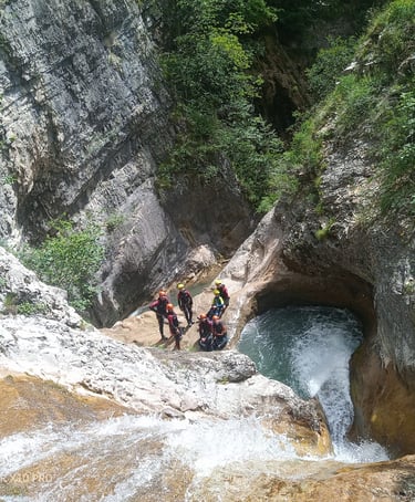 Tobbogan au canyon de Rabou, familial, Serre Ponçon, Hautes-Alpes, Gap, Chorges