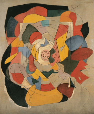 Abstraktes Ölgemälde "Grosse Spirale" von Wladimir von Zabotin.