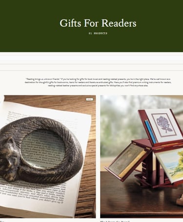 Preview of book lovers' gift collection at Levenger