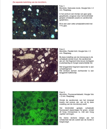 analyse rapport van historisch stucwerk