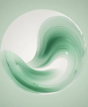 a grenen abstract wave representing emotions