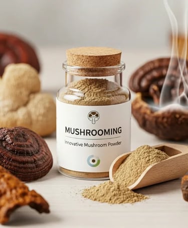 From farm to blend, our mushroom powder is pure, potent, and sustainable mushrooming