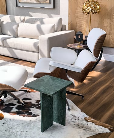 Side table Fiori with marble for living room from Dilux Home