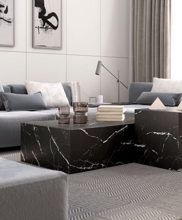 Center Table Urraca with marble for living room from Dilux Home