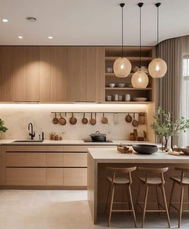 Mutfak tasarımı sonrası elde edilen düzenli iç mekân