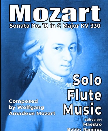 Mozart Sonata No. 10 in C Major Solo Flute Music