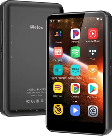 Diofox Reproductor MP3 & MP4 de 80GB con Spotify 4"