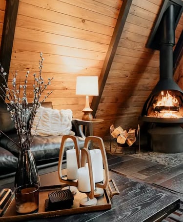 Poêle à bois design