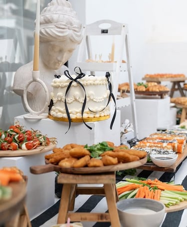 Professional catering with buffet service