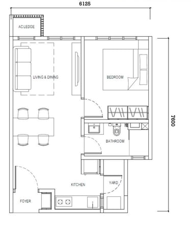 Causewayz Square 1 Room layout