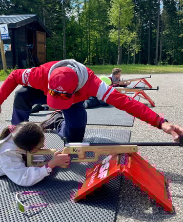 découverte du biathlon laser pour les enfants