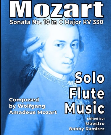 Mozart Sonata No. 10 in C Major Solo Flute Music