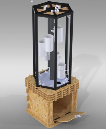 modèle 3D mini serre hydroponique