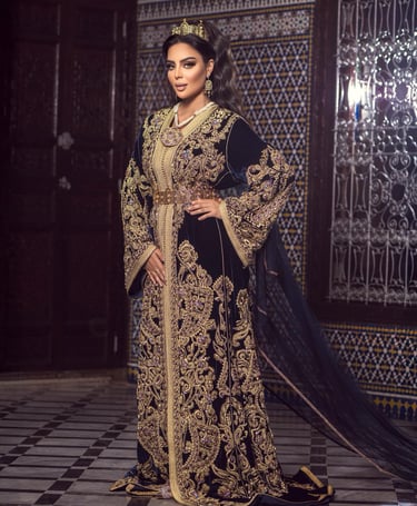 caftan marocain fait main par artisans marocains