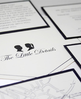 Custom-designed wedding stationery suite with floral theme, including invitation and RSVP card, idea