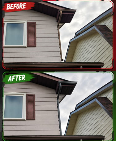 Modern gutter system installation in Calgary