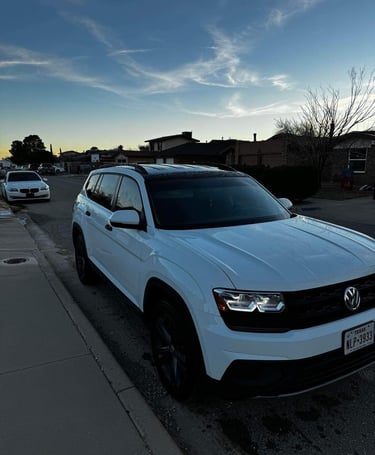 VW paint correction and scratch repair. headlight and taillight tint. vw atlas