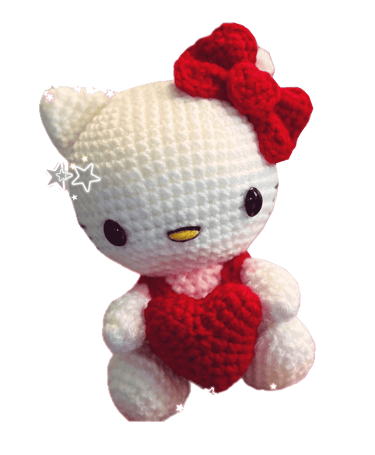 hello kitty chat crochet amigurumi captain crochet Etsy makerist revelry crochet pattern patron