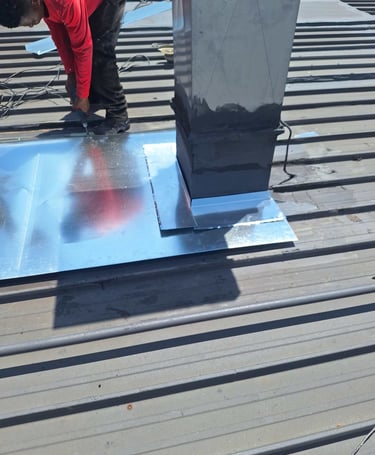 Custom manufacturing for chimney sealing measures, Lonehill Shopping Centre, Lonehill