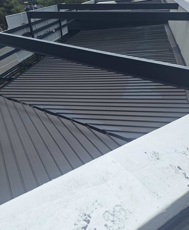 Waterproofing of metal IBR roof structure to prevent further leakages, Lonehill, Sandton