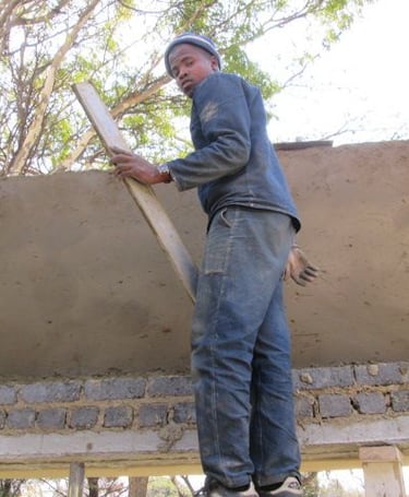 Plastering of brickwork for concealed roof in Krugersdorp, Environmental Pro Construction