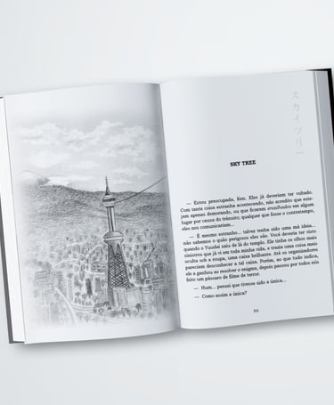 ilustração, projeto gráfico de livro diagramado