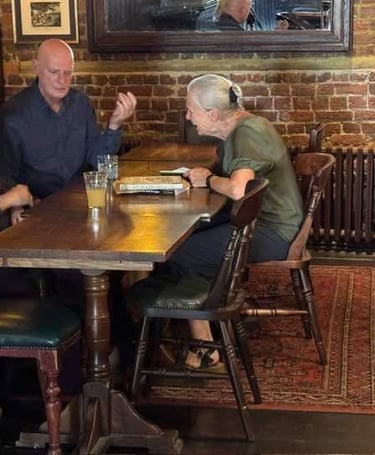 Rehearsing scene in Wapping riverside pub