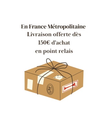 Mention officiel que la livraison est offerte dès 150€ d'achat par l'entreprise JaLyCa
