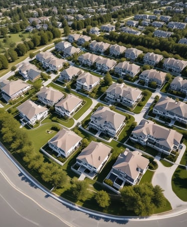 white-and-red houses