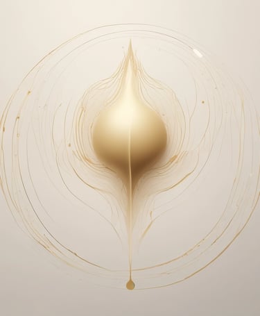 gold abstract object representing balance