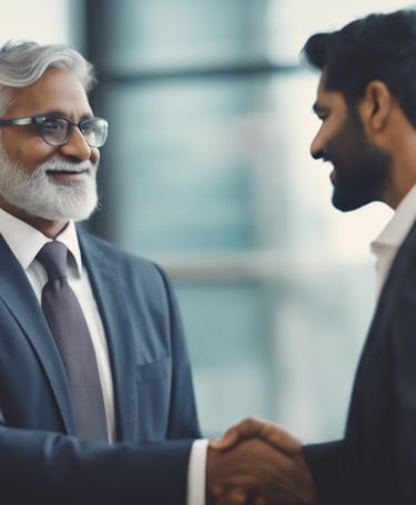 B2B Technology Startup acknowledging the success and contribution of business consulting engagement