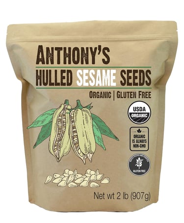a bag of whole grained seeds on a white background