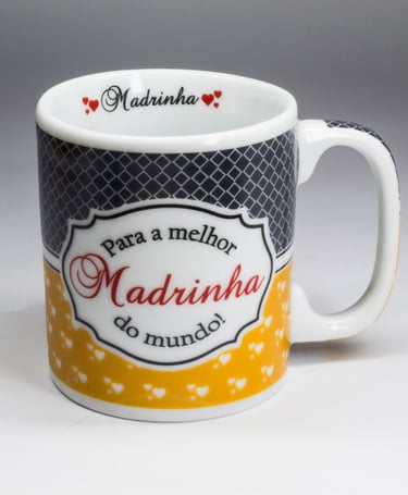 Caneca de Porcelana Chocolate Grande Personalizada 330ml