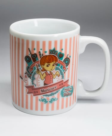 Caneca de Porcelana Chocolate Grande Personalizada 330ml