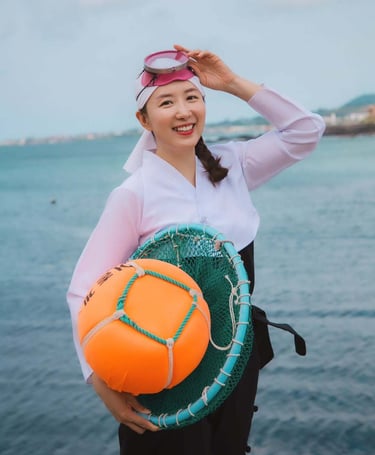 Helena in her traditional Haenyeo attire